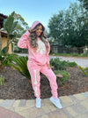 *PRE-ORDER* GLOW IN THE DARK SKELETON JOGGERS - BABY PINK