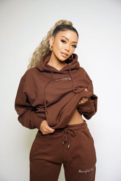 *LIMITED* MANIFEST HOODIE - CHOCOLATE