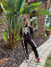 *PRE-ORDER* GLOW IN THE DARK SKELETON JOGGERS - CHOCOLATE BROWN