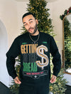 GETTIN TO THE BREAD CREWNECK - BLACK