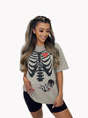 BABY SKELETON (NON GLOW) TSHIRT - OATMEAL
