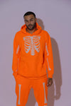 *PRE-ORDER* GLOW IN THE DARK SKELETON HOODIE - NEON ORANGE