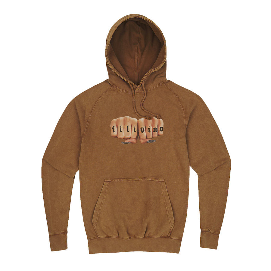 FILIPINO FIST HOODIE - VINTAGE BROWN