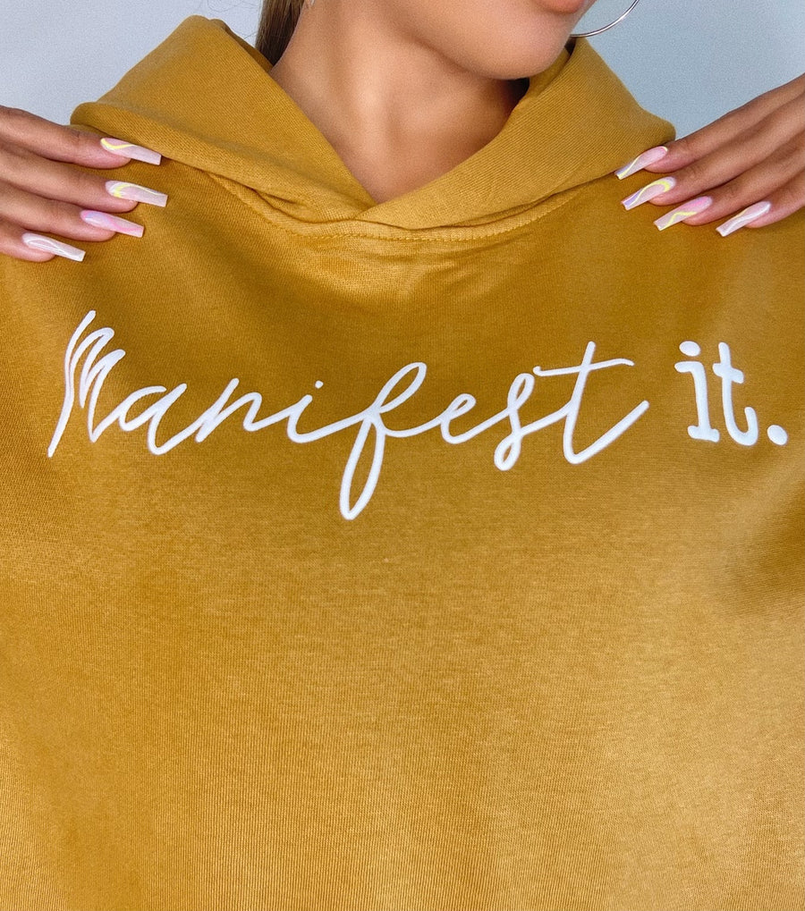 MANIFEST IT HOODIE - PEANUT BUTTER