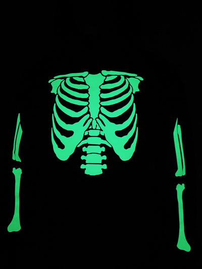 *PRE-ORDER* GLOW IN THE DARK SKELETON HOODIE - NEON ORANGE