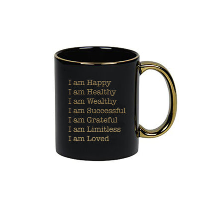 MANIFEST IT MUG - BLACK/GOLD