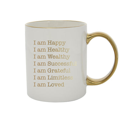 MANIFEST IT MUG - WHITE/GOLD