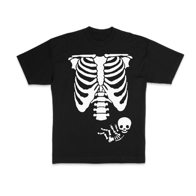*PRE-ORDER* BABY SKELETON GLOW IN THE DARK TSHIRT - BLACK