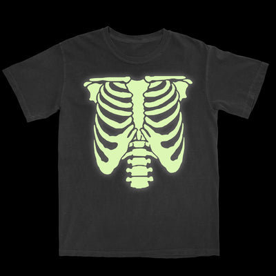 *PRE-ORDER* GLOW IN THE DARK SKELETON TSHIRT - VINTAGE GREY
