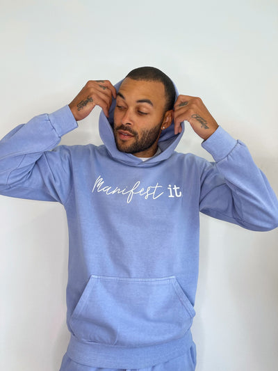 MANIFEST IT HOODIE - BABY BLUE