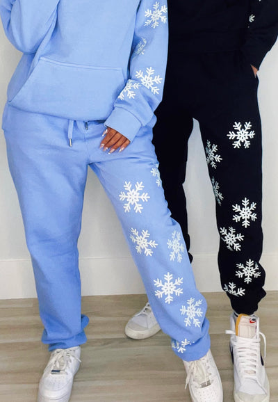GLOW IN THE DARK SNOWFLAKE SWEATPANTS