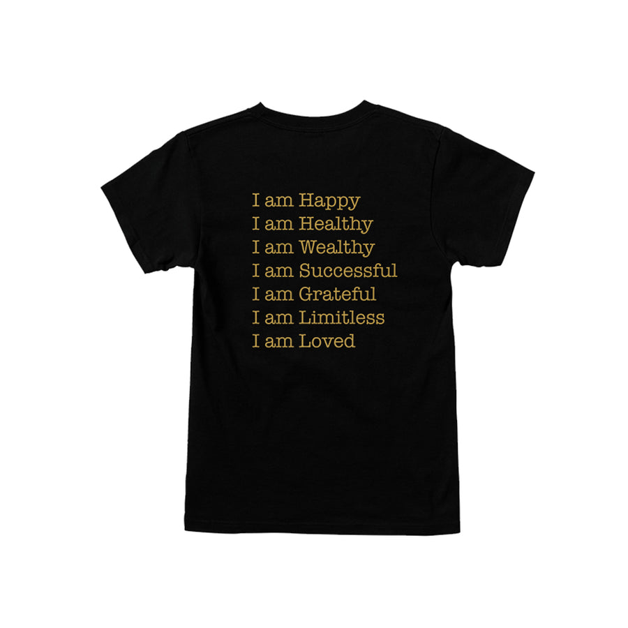 MANIFEST IT TSHIRT - BLACK/GOLD