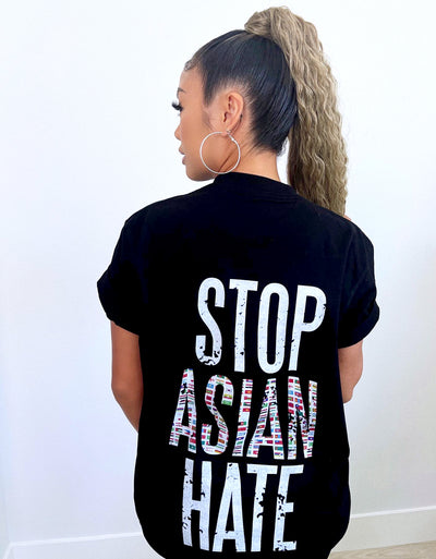 STOP ASIAN HATE TSHIRT - BLACK